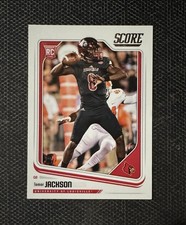 Panini 2018 Score Lamar Jackson Rookie Card #352 Louisville Cardinals Football. rookie card picture