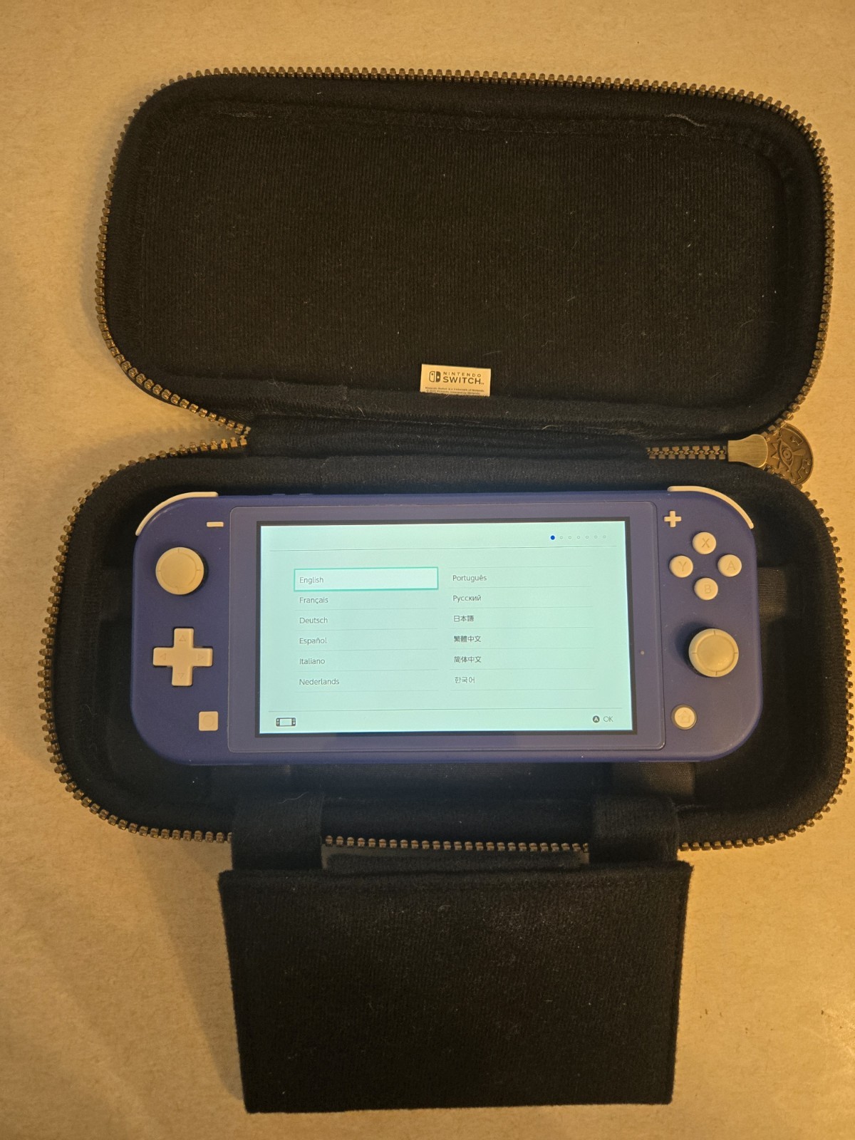 Nintendo Switch Lite Clear Purple Handheld Console with Case