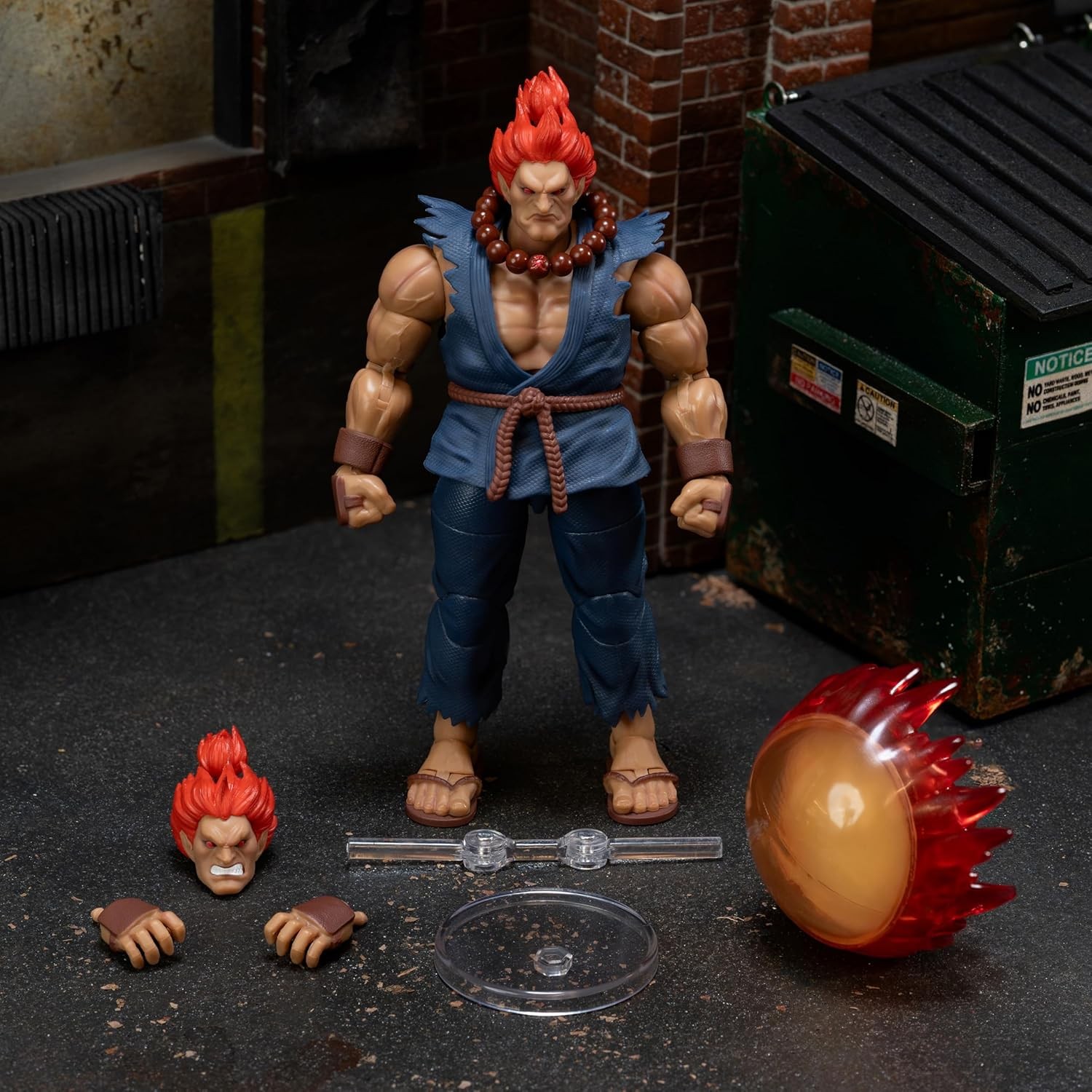 Jada Street Fighter II Akuma 1:12 Action Figure Toys Accessories for Collector