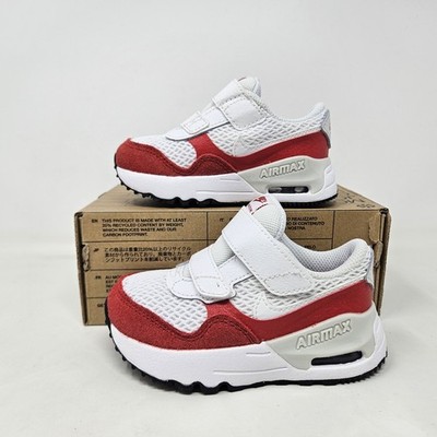 Nike Air Max SYSTM TD 'White University Red' / DQ0286 108 / Toddler Size 10c