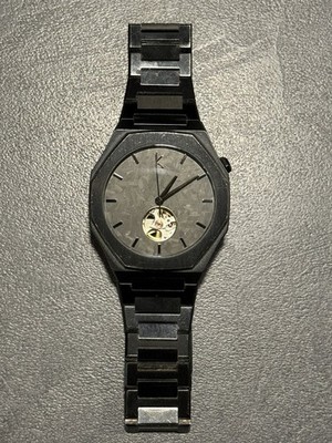 Kohlenstoff 12 - 650 - Black Automatic Uhr mit Carbon - GEBRAUCHT!Neupreis: 530 