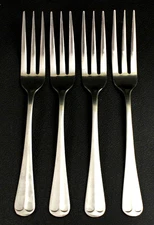 Jefferson Manor FOUR Salad Forks Rogers Co Stainless Korea Stanley Roberts 6.5"