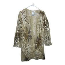 Chico's Traveler Collection Sequin-Mest Jacket embroidery MSRP 83