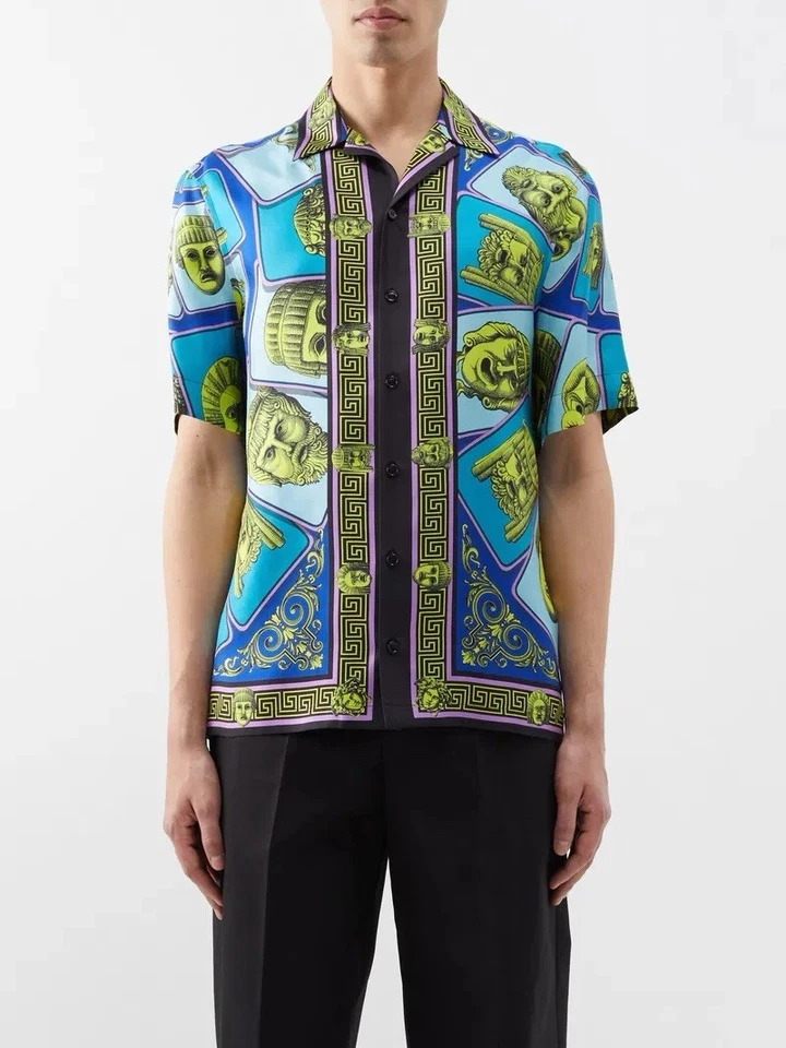 Versace Le Maschere Silk shirt - Image 3 of 4