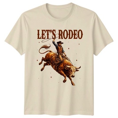 Lets Rodeo T-Shirt Bull Riding Rodeo Vatertag Geschenk für Sie und Ihn