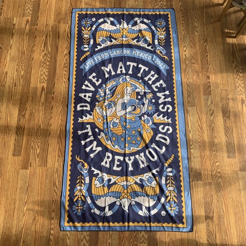 Dave Matthews Tim Reynolds Wall Tapestry Cancun Mexico 2023 Double Sided 70x35” - Picture 2 of 5