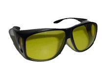 Sunglasses Over the Glasses size Jumbo (145mm x 52mm) Night Driving Yellow