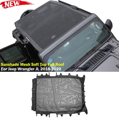 Roof Sunshade Mesh Shade Soft Top Cover for Jeep Wrangler JL 2018-23 Accessories - Bild 3 von 7
