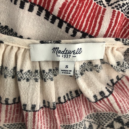 Madewell Cotton Print Sicily Maxi Dress Size Small Totem print - Picture 7 of 7