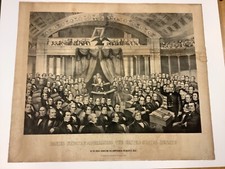 Daniel Webster Addressing The United States Senate Lithograph 1850