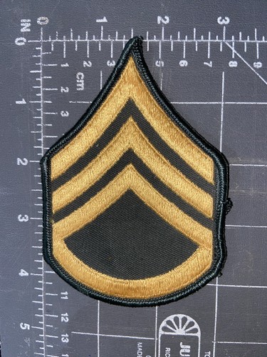 Vintage United States Army Staff Sergeant SSG Patch Rank Insignia E6 E-6 OR-6 US - Picture 10 of 12