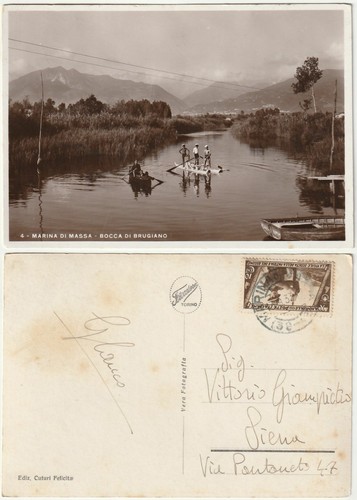 MARINA DI MASSA - BOCCA DI BRUGIANO - VIAGG. 1933 -56888-