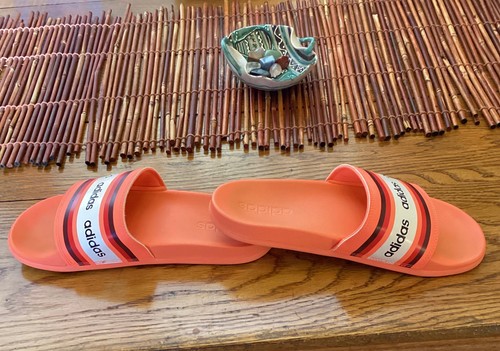 Adidas Women Farm Rio Adilette Orange Slide -Size 9 - Picture 8 of 8