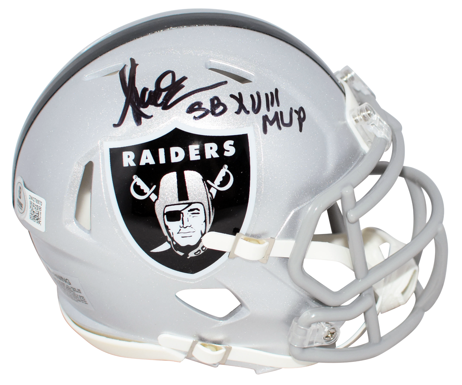 Marcus Allen Autographed Signed Oakland Raiders SPEED MINI HELMET W/ SB XVIII MVP 