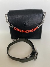 Rag & Bone Black Atlas Chain Handle Shoulder Italian Calf Leather Bag - Nwt
