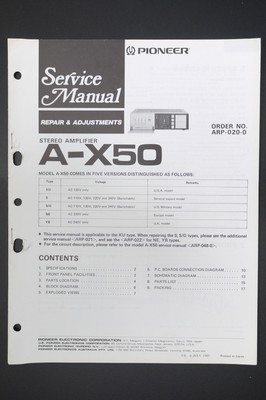 Pioneer A-X50 Original Service Manual/Instruction/Wiring Diagram! o10 | eBay | X50 Wiring Diagram | | eBay