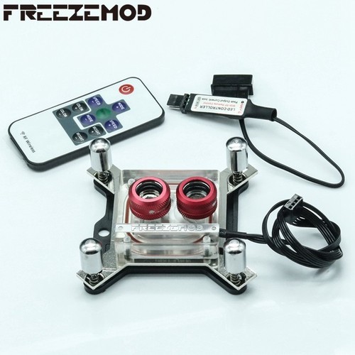FREEZE MOD intel LGA 115x Acrylic CPU Waterblock +RGB LED+grease no fitting - Bild 5 von 7