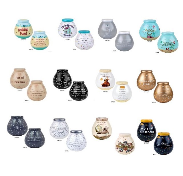 Pot of Dreams Ceramic Piggy Bank Money Fund Box Saving Bank Break to Open 