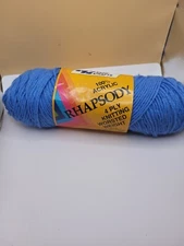 Rhapsody National Yarn Crafts Med. Blue 100% Acrylic 4 Ply 3.5 OZ. 2A