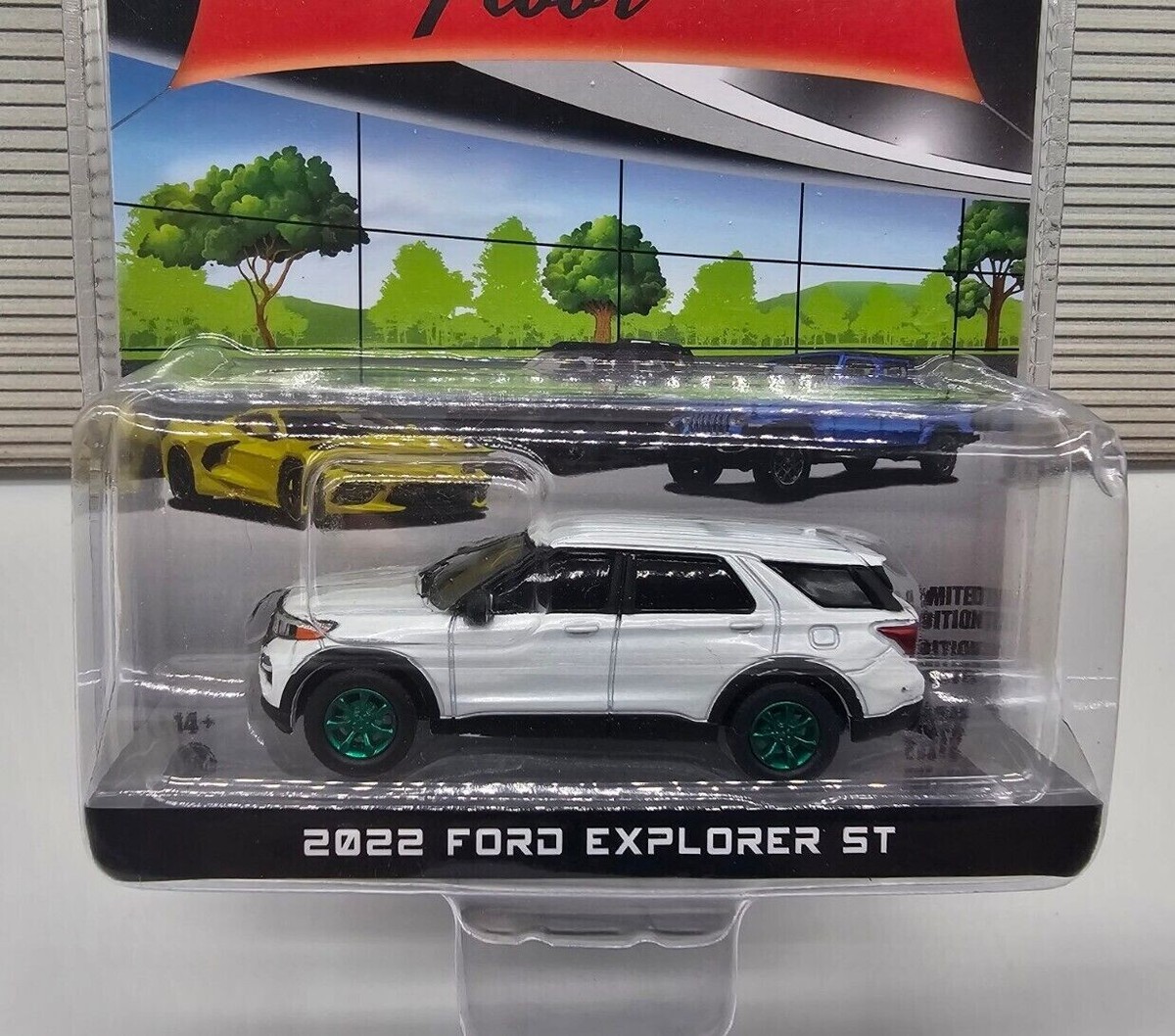 2022 FORD EXPLORER ST GREEN MACHINE CHASE SHOWROOM FLOOR 1:64