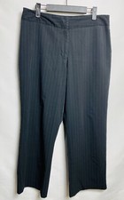investments petites women dress pants Sz 12P with zipper on the side black Strip