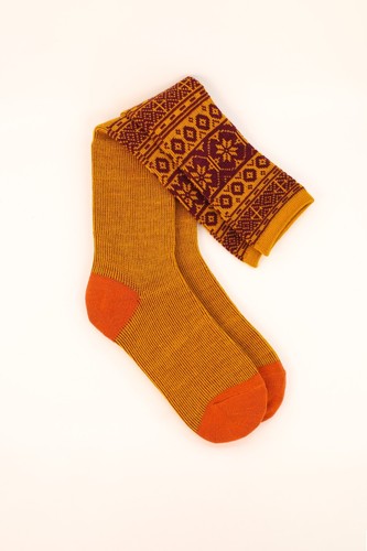 PULVER BAMBUS FAIR INSEL DREIECK/STERN/DIAMANT STIEFELSOCKEN & GESCHENKTASCHE BRANDNEU MIT ETIKETT UVP £16 - Bild 13 von 17
