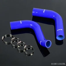 2Pcs Blue Silicone Radiator Hose Kit Fit For 1976 Ford F100 351 Cubic Inch V8