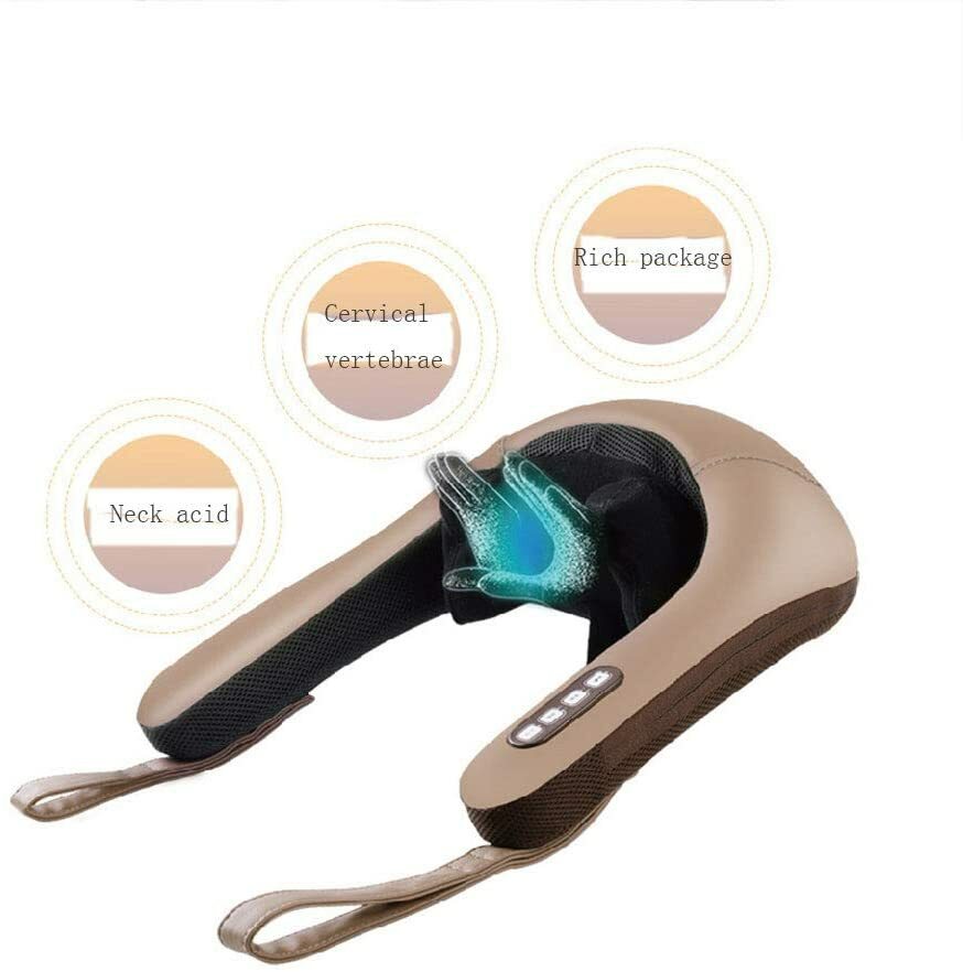 Massage cervicale et epaule chauffant Shiatsu de couleur noir