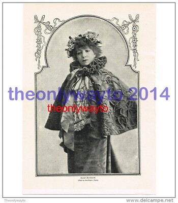Sarah Bernhardt, Buchillustration (Druck), um 1907