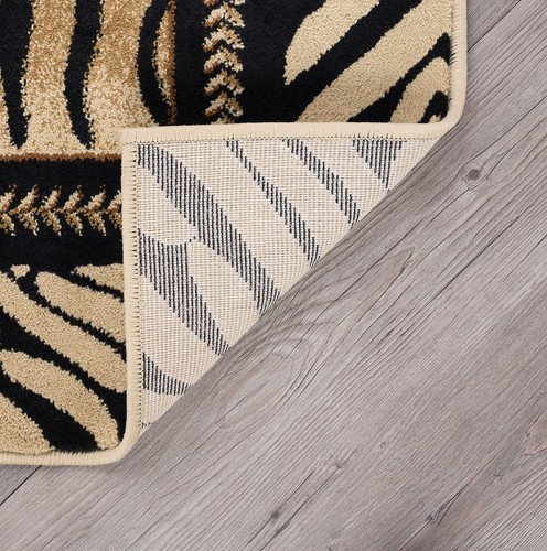 Beige Zebra Tiger Leopard Animal Print Area Rug 8753 - Aprx 7' 10" x 10' 3" - Picture 5 of 8