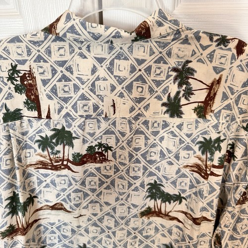 Camisa de seda hawaiana vintage de St. John’s Bay para hombre 2XLT Palm Island manga corta - Imagen 17 de 20