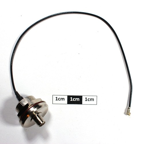SMA Bulkhead Jack to UFL Jumper - Picture 2 of 2