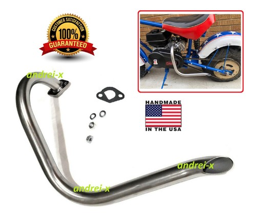 Mini Bike custom Exhaust Header Pipe for Predator 212cc & Honda GX200. - Afbeelding 1 van 9