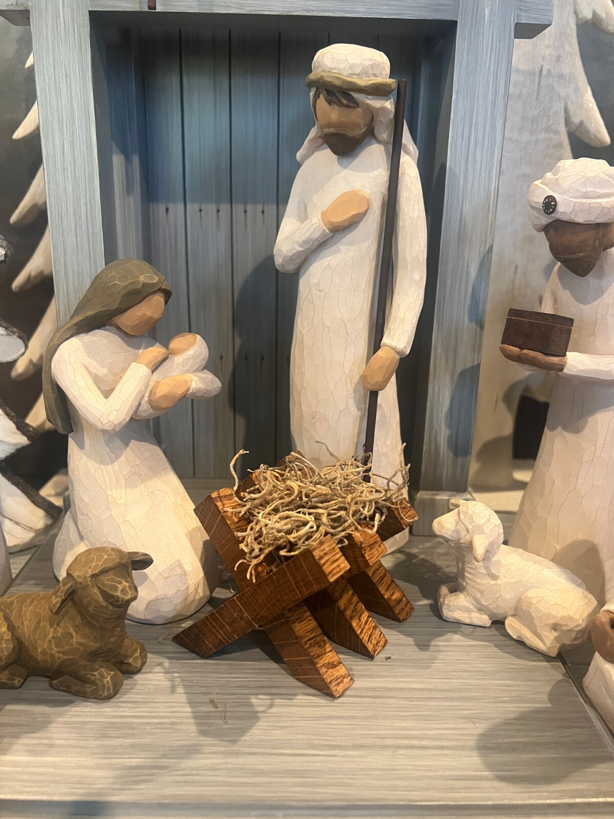 Nativity manger cradle "Walnut" CRADLE ONLY designed for Willow Tree