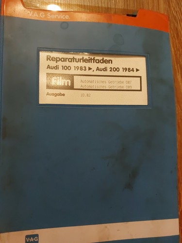 Reparaturleitfaden + Microfich Autom Getriebe 087 / 089 Audi 200  Audi 100 1983-