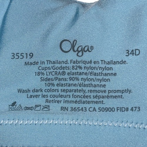 Olga Bra Underwire Minimizer Lace Sheer Leaves Lightweight Full Coverage 35519 - Picture 59 of 84