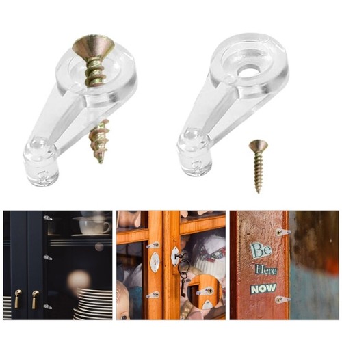 50 Stück Glasvitrinenclips mit Schrauben Halteclips Set Gewährleistung Sicherheit Stabilität - Bild 2 von 8