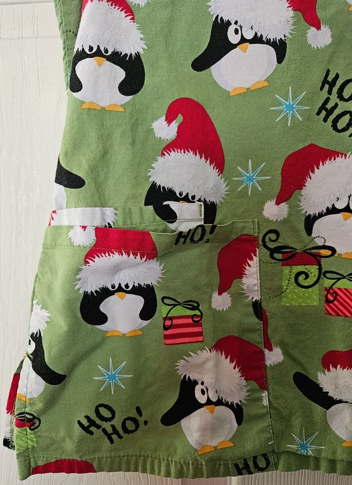 Blusa Médica Para Mujer SB Tema Navidad/Talla Mediana EE. UU./Ropa de Trabajo de Navidad Foto 3 de 4