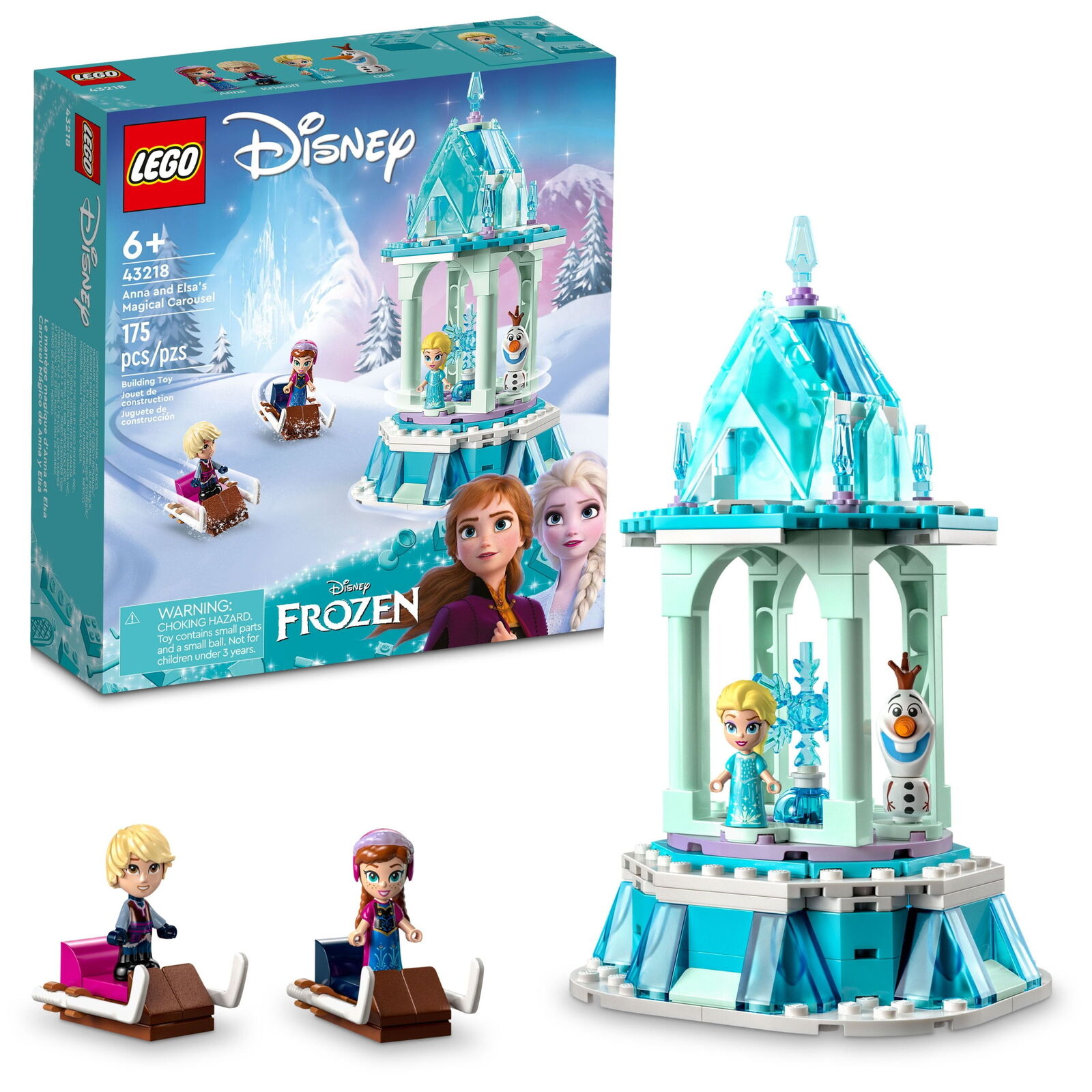 LEGO Disney Frozen Anna and Elsa’s Magical Carousel 43218 Ice Palace Building T