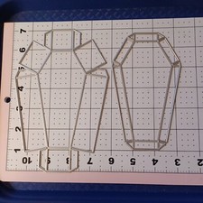 Universal thin metal die cut tool Halloween  XL COFFIN candy party favor Hill