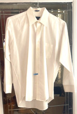 Manhattan Shirtmakers Mens White Bussiness Button Down Long Slvs Sz. 16 32/33