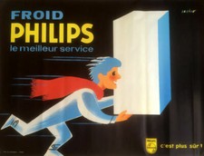 1950s Philips ?Froid ? le meilleur service? ? Original French Advertising Poster