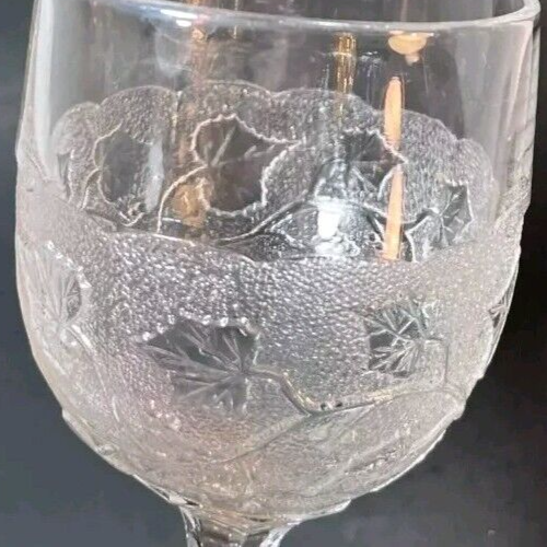 VTG EAPG Ivy Leaves Wine Glass Goblets Early American - Lot of 3 - Picture 2 of 4