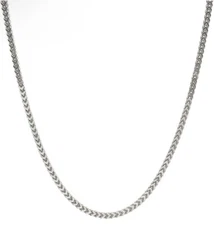 Italian 925 Solid Sterling Silver 2.7MM Franco Link Box Chain Necklace Unisex 