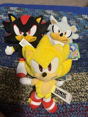 SEGA Sonic 35th Super Sonic Shadow Silver 9'' Plush Lot JAKKS PACIFIC