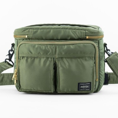 Porter Tanker Camera Bag Sage Green Nylon Crossbody Shoulder Yoshida Excellent