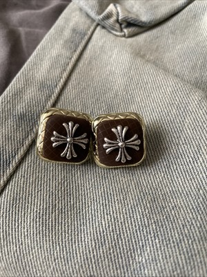 Vintage Designer Ohrringe | Kreuzmotiv | Statement Schmuck