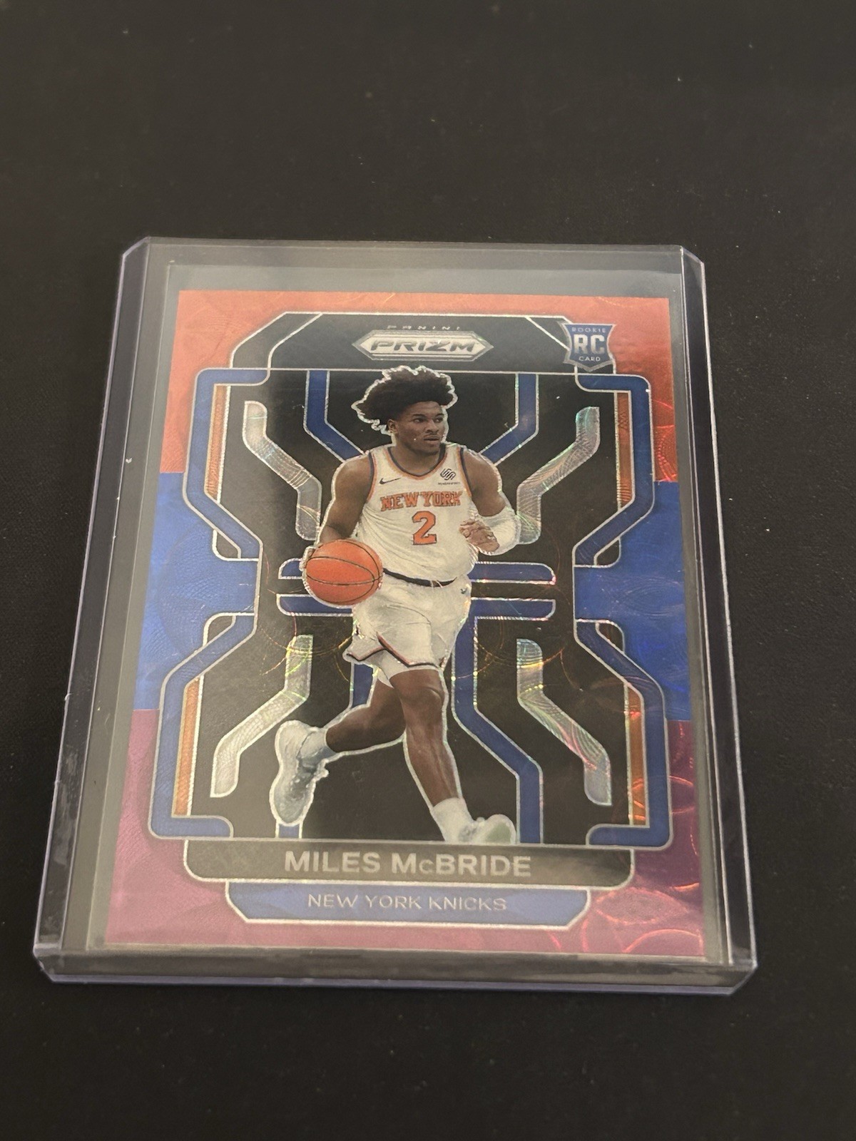 2021-22 Panini Prizm Choice Miles McBride Red Blue Purple 15/15 Bookend Rookie