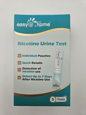 easy @ home Nicotine Urine Test 5 Pack Individual Patches Rapid Detection