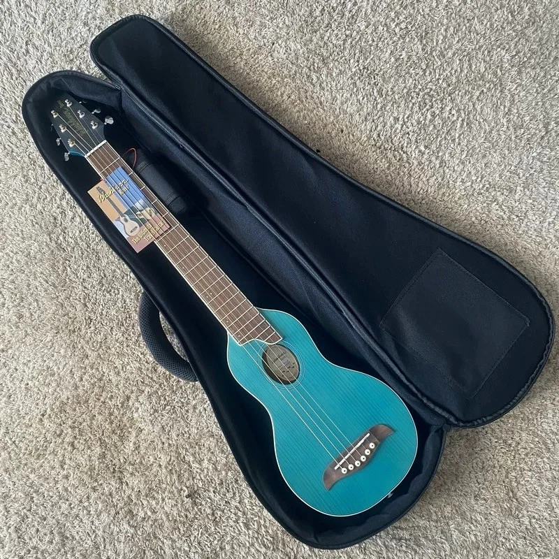 Washburn 34 Inch Spruce Folk Acoustic Guitar Travel Guitar Blue Colour - image 2 of 4